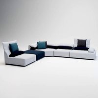 24 - Amos - White Fabric Corner Sofa