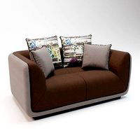 35 - Arla - Brown Velvet 2-Seater Sofa