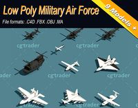 Low Poly Military Air Force Isometric Icon