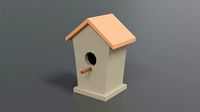 Low Poly Cartoon Bird House