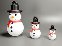 snow man christmas deco | 3D