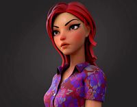 Violet ver 2 Cartoon Girl