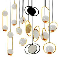 Set of four suspended chandeliers 3