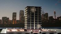 Apartment buildign with glass