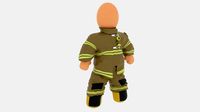 3D Fireman Costume Model