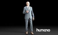 Humano Elegant business man in a suit standing and talking 0111