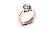 Solitaire ring 1 carat | 3D