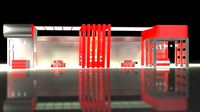 exhibition stall stand 6 x12-3 Side Open 3Ds max file