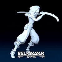 Fantasy Female Assassin Nude version | 3D