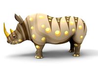 Cartoon Rhino 3D low poly model