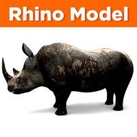 3D Models game ready Dirty Realistic Rhino