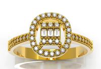 M1299005  Baguette ring | 3D