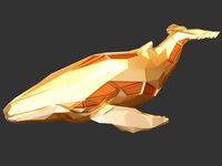 Polygonal Humpback Whale Parametric | 3D