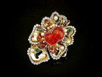 Ring with a fire opal | 3D