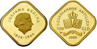 NEDERLANDSE ANTILLEN 300 GLD LIBERTATE UNANIMUS 1980 | 3D