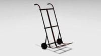Red Rusted Hand Truck