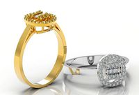 M1299004 Baguette ring | 3D
