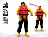N1  Royal National Lifeboat Institution RNLI Rescue crew | 3D