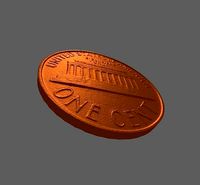 one cent lincoln memorial | 3D