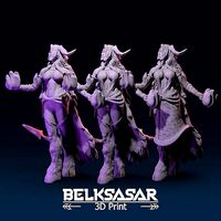 Girl Tiefling Succubus Conjurin 2 version and Nude | 3D