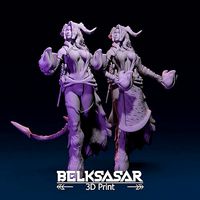 Girl Tiefling Succubus Conjurin Dynamic Pose | 3D