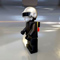 Lego Minifigure 3D model Daft Punk Thomas Bangalter