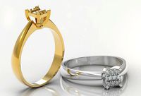 M1299003 Baguette ring | 3D