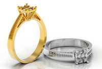 M1299002 Baguette ring | 3D