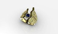 ring tridacne sapphire | 3D