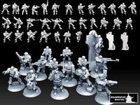 Combat Monk Cadre Megapack | 3D