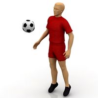 Footballer 3D Model
