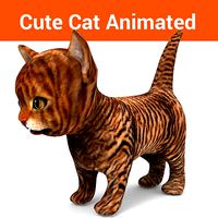 3D Cartoon Cat Animated Model