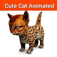 3d Cat Animated model