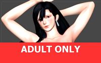 TIFA SEXY NAKED NUDE GIRL STATUE FINALFANTASY ANIME CHARACTER | 3D
