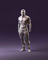 Bodybuilder topless 0962 3D Print Ready | 3D
