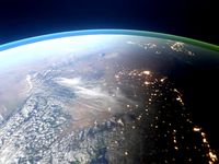 Earth day night cycle with atmosphere