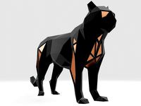 Polygonal Black Tiger Parametric | 3D