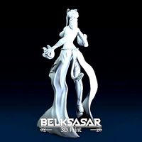 Female Warlock Tiefling Nude Version | 3D
