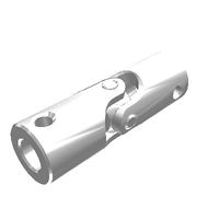 Universal joint steel Ø 16mm, zinc-plated, bore...