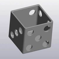 Flowerpot Dice with holes | 3D