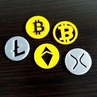 Crypto token coins pack for shopping cart  BTC - LTC - ETH - XRP | 3D