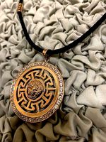 pendant medusa gorgon with stones | 3D