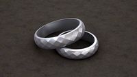 Married Ring with Rhombes | 3D