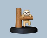 Cute Tree Sloth | 3D