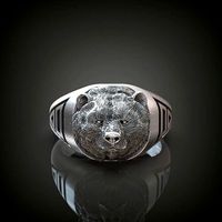 Bear head ring nordic slavic pagan symbol | 3D
