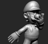 Luigi 3D print model with Jonathan Joestar Pose | 3D