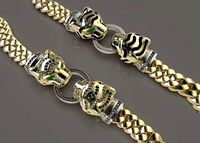Tiger head bracelate chain | 3D