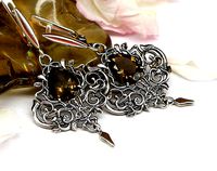 Dangle earrings 3D model in fantasy style | 3D