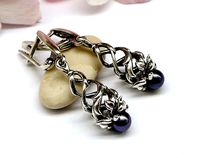 Dangle earrings model in the form of a spiral | 3D