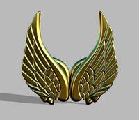 Aziraphale angel cosplay brooch from Good omens  | 3D